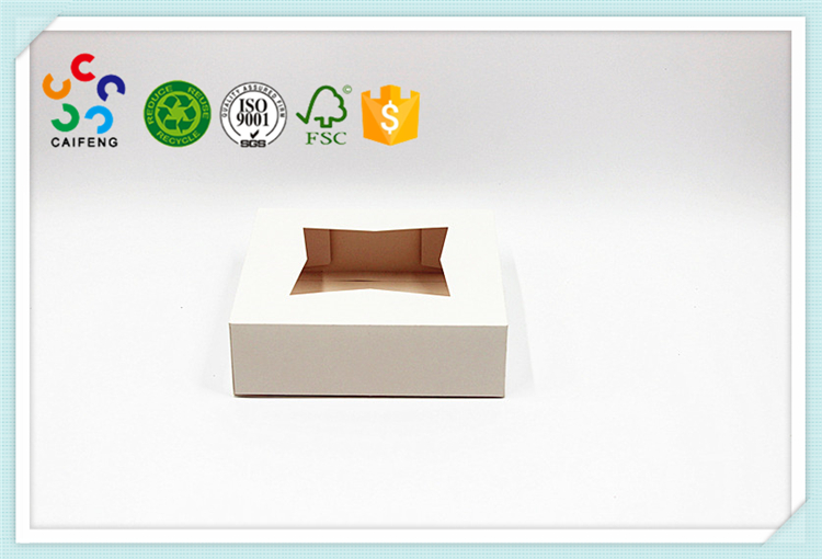 Пользовательские cardpaper торт белая коробка с прозрачным окном коробка оптовая