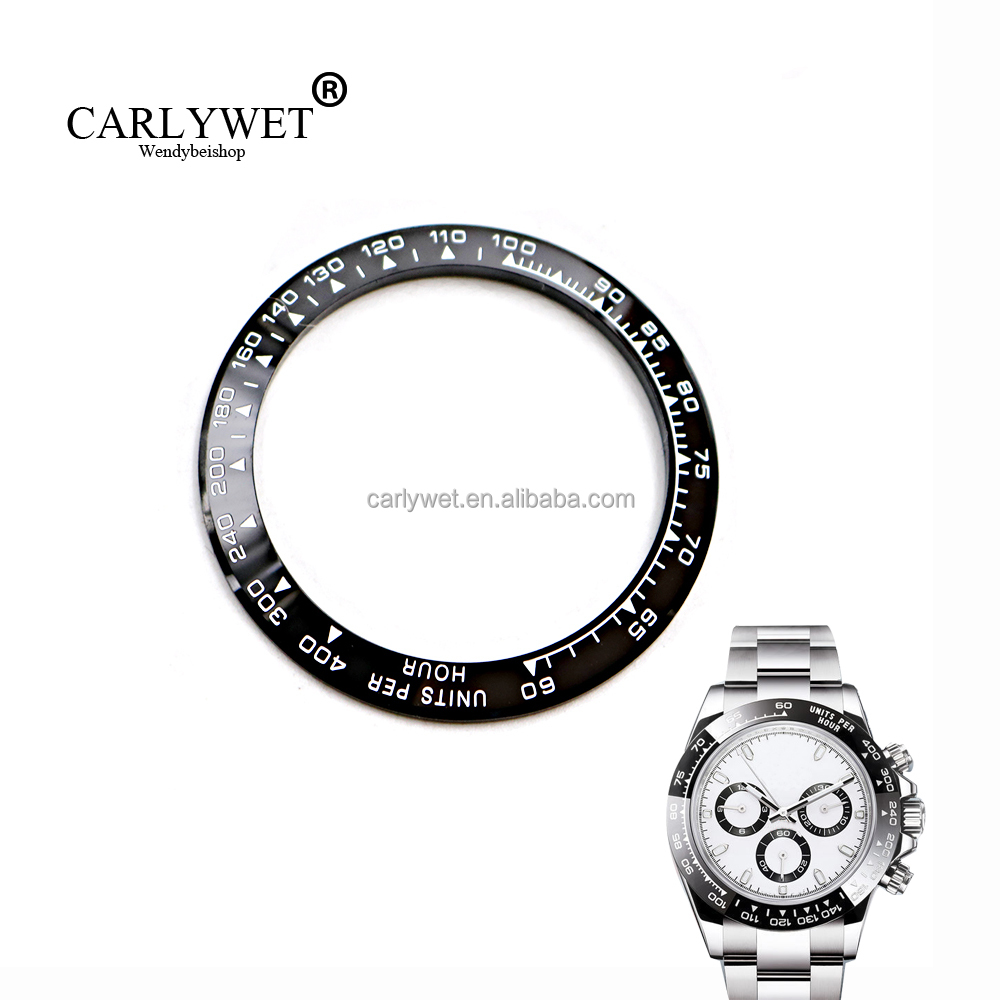 CARLYWET, оптовая продажа, высококачественные керамические черные с белым корпусом для часов 116500 - 116520
