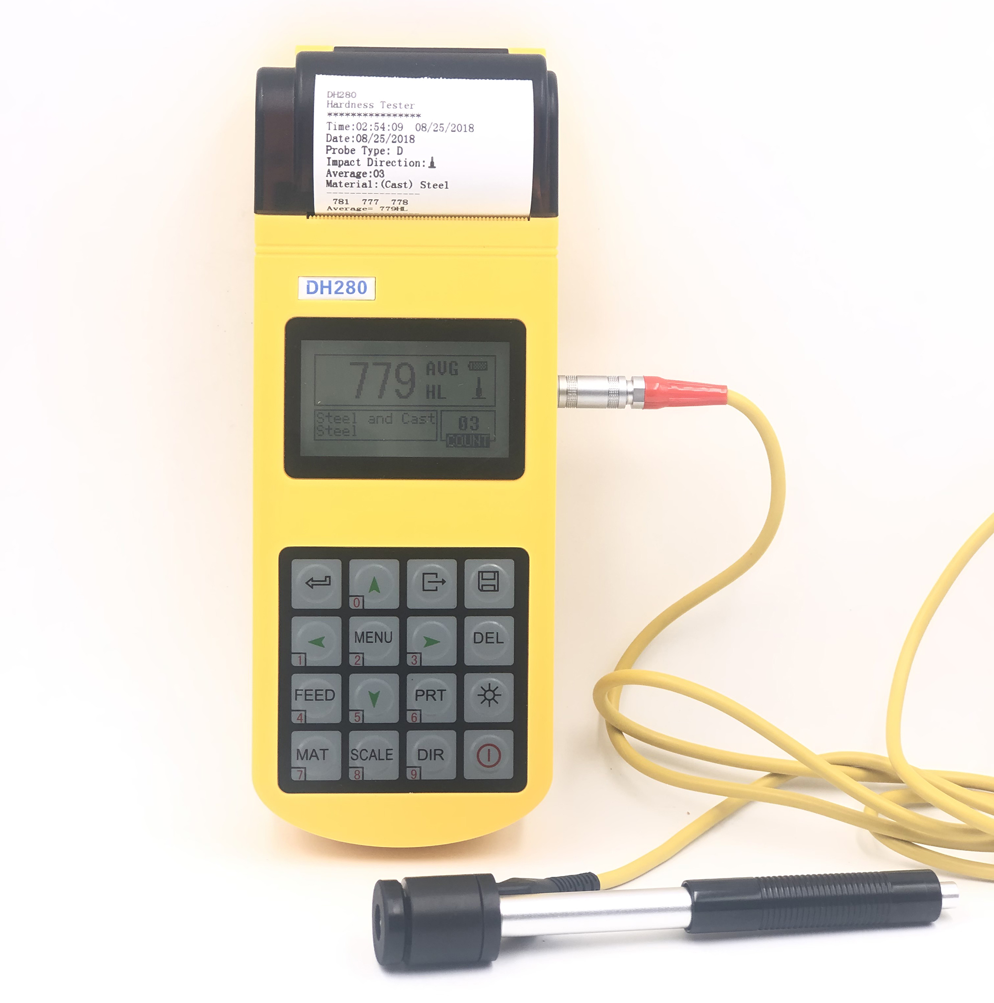 DTEC DH280 портативный Leeb прибор для измерения твердости лучшее качество с CE ISO Авторизованная Самая продаваемая модель, мини-принтер