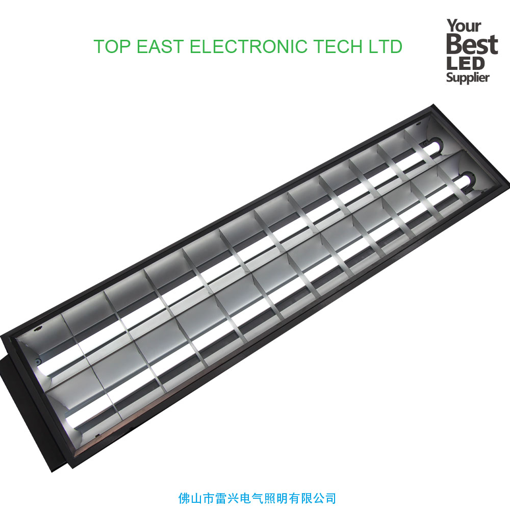 LED T8 Решетка флуоресцентный 2x20 Вт потолочный светильник 2x2ft всепогодный флуоресцентный свет установки