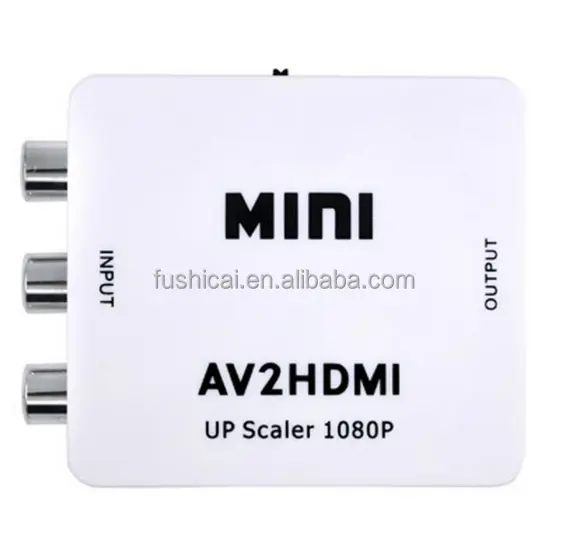 720p/1080p AV2Hdmi to Coaxial HD Converter with 3.5mm Audio