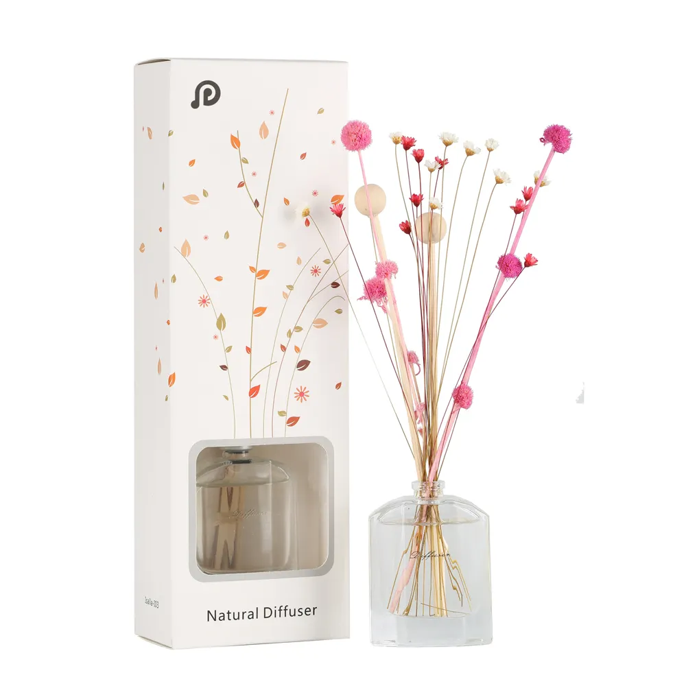 Fashion Artificial Aromatic 50Ml Car Aroma Reed Diffuser Stick With Flower