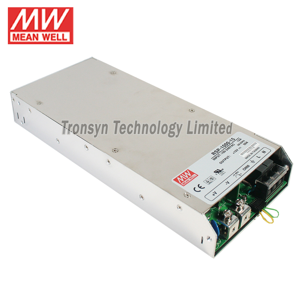 Питание постоянного тока Meanwell RSP-1000-24 1000 Вт 24 вольт, встроенное PFC и управление включением/выключением