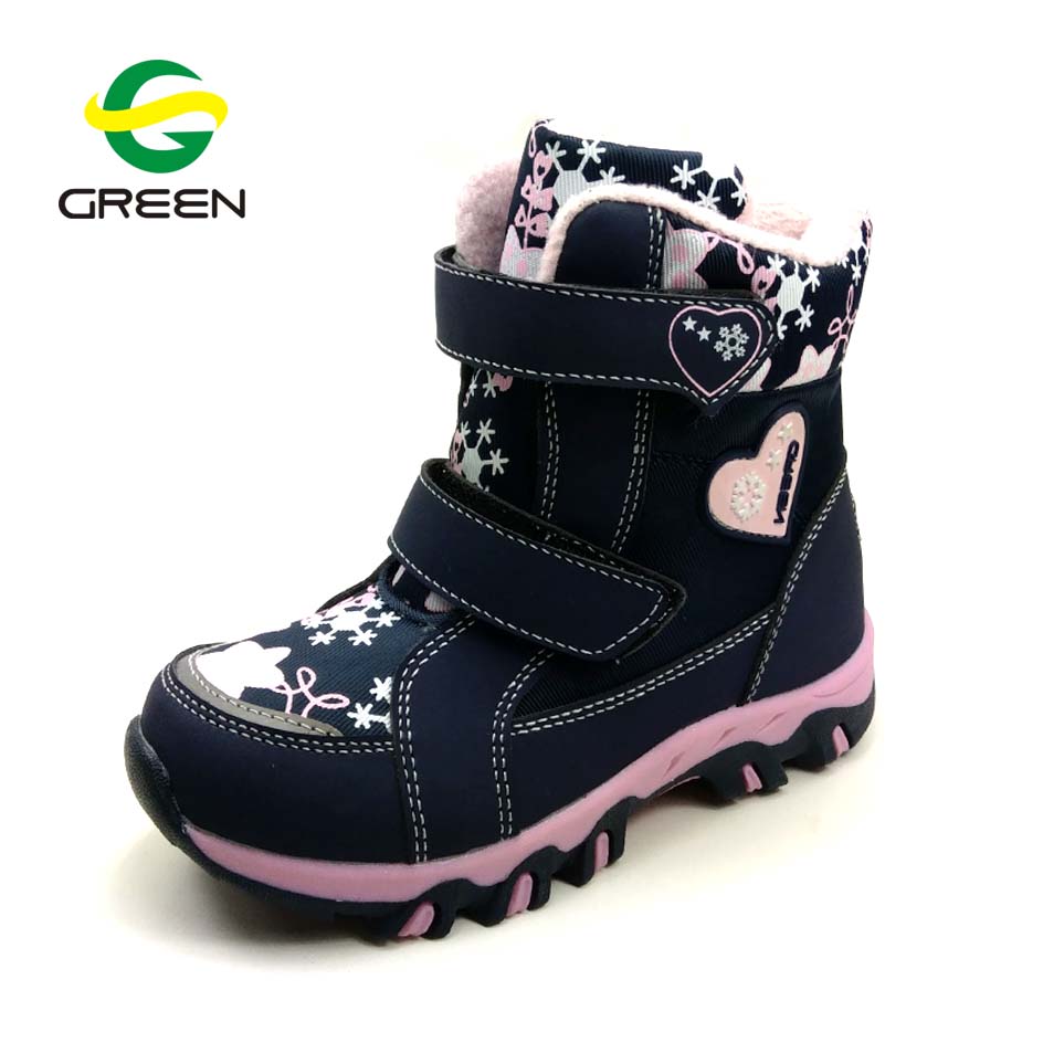 Greenshoe зима теплая ходьбы и кроссовки для детей, модные детские кроссовки открытый кроссовки водонепроницаемый