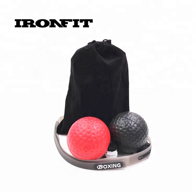Silicone Bands Two Soft PU Balls Reflex Boxing Ball