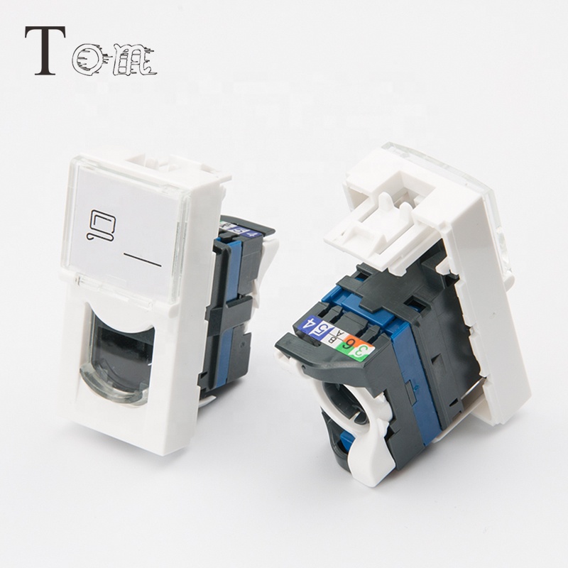 TOM-KJ-L-1 22,5*45 мм французский тип UTP Cat6 Toolless Keystone Jack legrand стиль keystone jack разъем