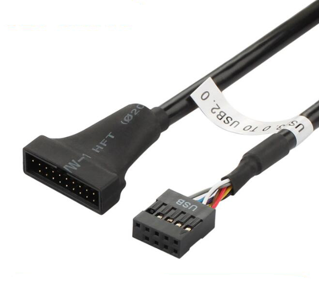 USB 3,0 20-контактный разъем для подключения к usb-адаптеру USB 2,0 9-контактный материнская плата мужской/женский корпус Кабель-адаптер