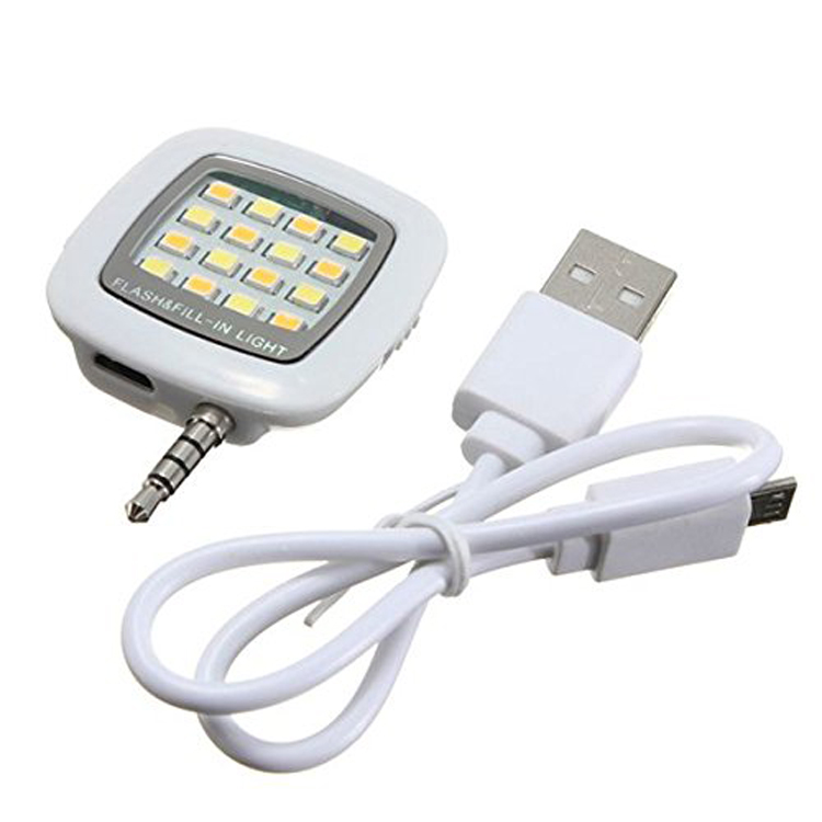 Белая Красивая вспышка заполняющий свет наружный USB портативный Перезаряжаемый кольцевой светильник для селфи