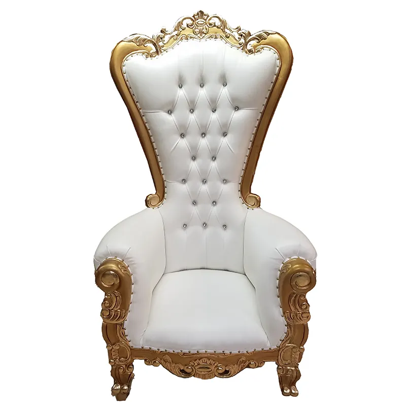 Hotel Used Sofa Chair White King Chair Throne Wedding