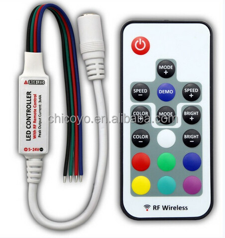 Мини-контроллер светодиодных лент RF RGB LED контроллер Диммер DC 5V-24V 12A 17 клавиш беспроводной пульт дистанционного управления для Светодиодные полосы света