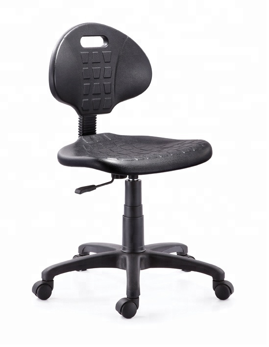 High quality adjustable PU leather swivel laboratory chair for laboratory furniture without armrest