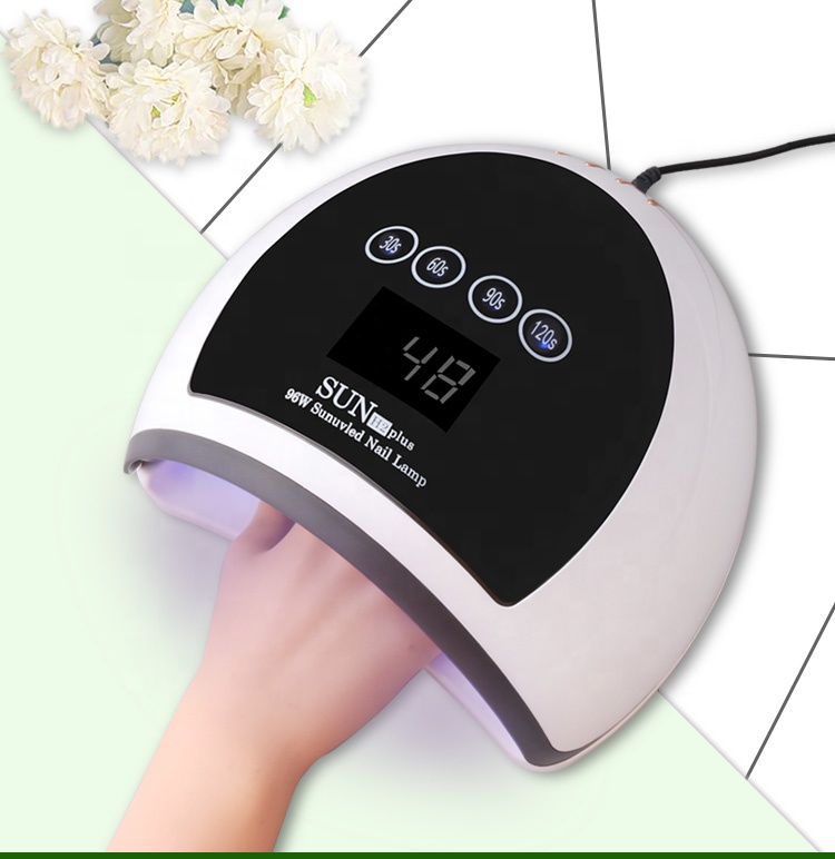 2019 New Arrival High Power 96w SunH2 Plus UV LED Nail Lamp with LCD Display For All Gel polish Drying