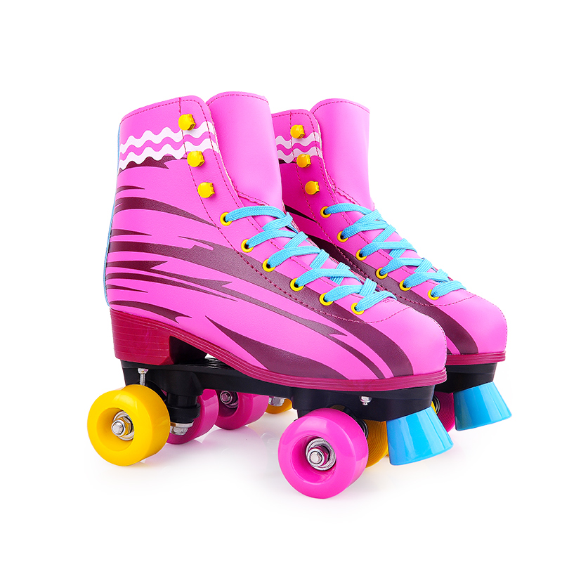Розово-Луна Тип Patines для женщин детей ПВХ Чехол запасного колеса минимальный заказ включает в себя 1 пара квад Роликовые кроссовки для маленьких детей