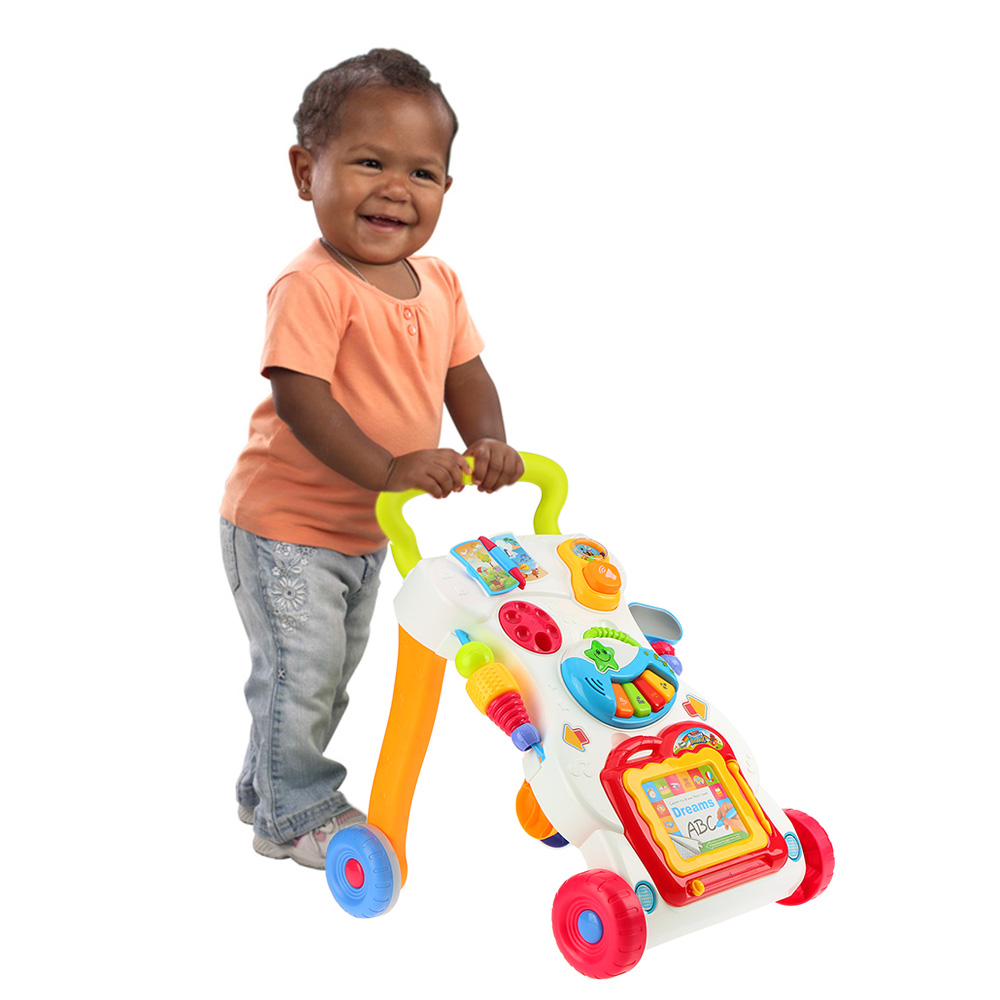 Baby toy musical baby carrier activity stroller baby walker with car steering wheel