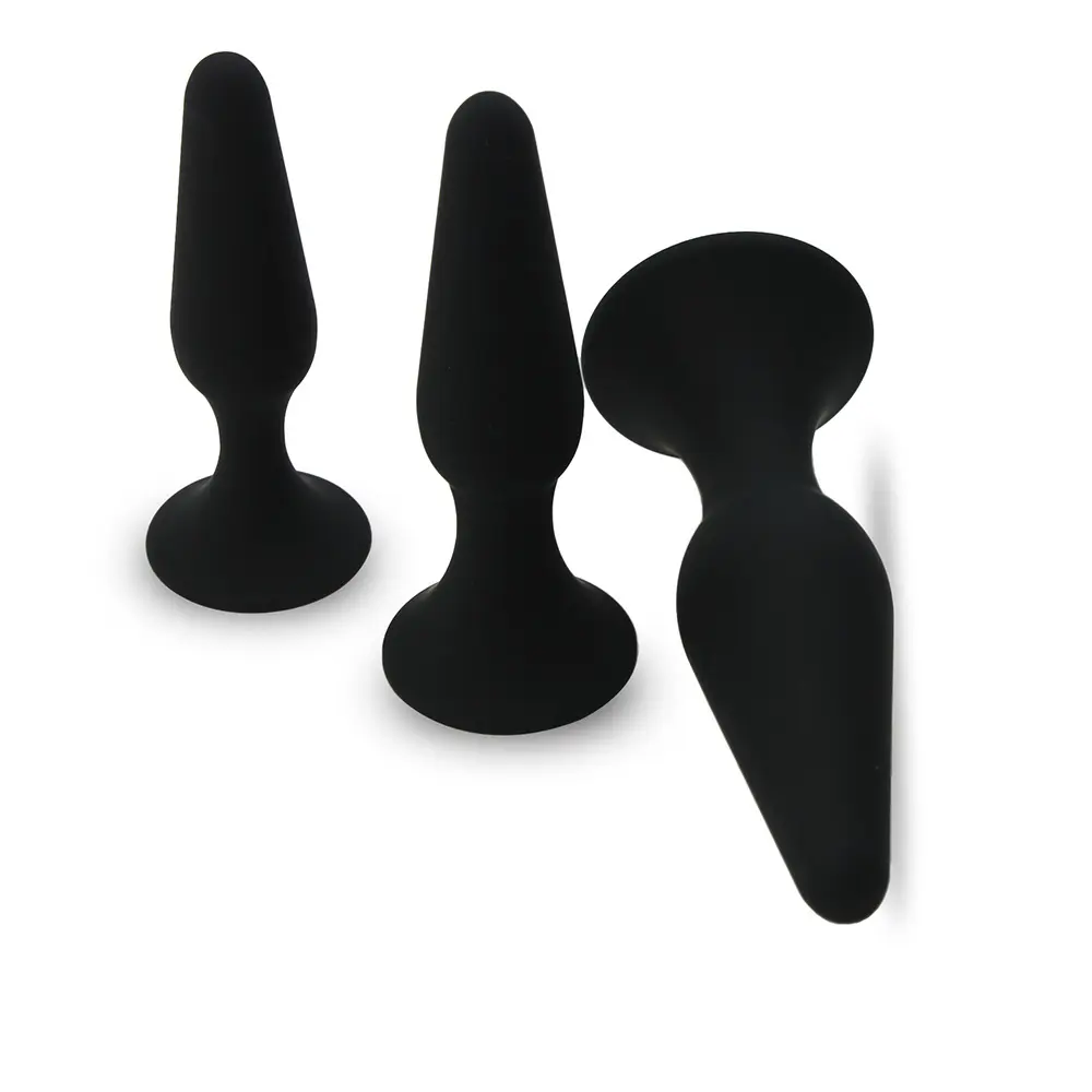 Wholesale Toy Sex Adult Black Silicon Anal Plug Ass Toys For Men