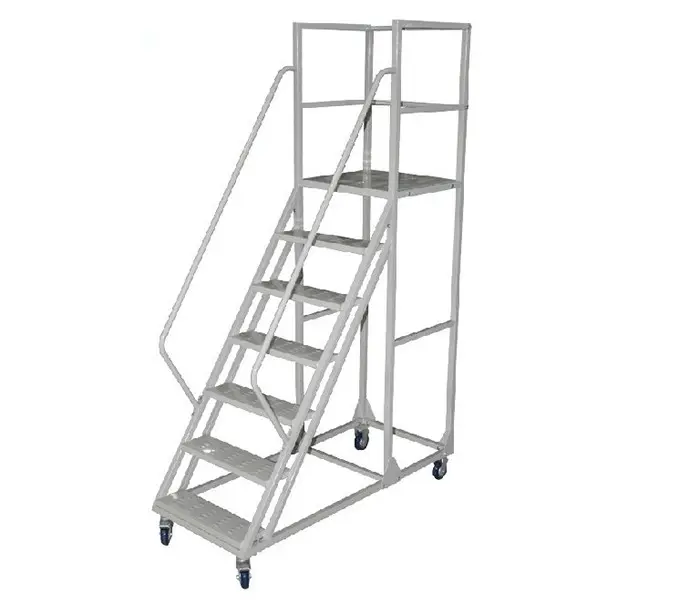 Warehouse Steel Climbing Picking Cart 4  Steps with wheels
