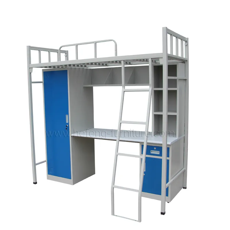 Metal Bunk Bed With Desk And Wardrobe