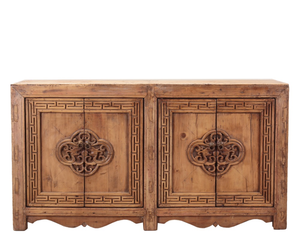 Antique restaurant furniture hand carved solid wood sideboard