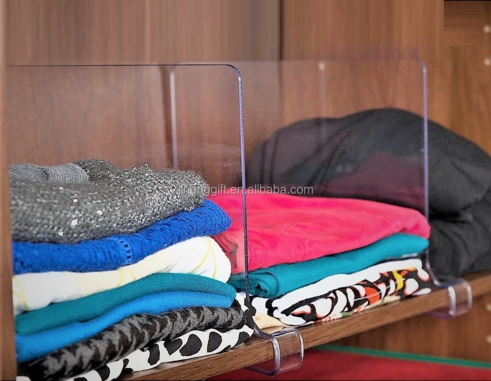 Красивые акриловые разделители для полки ClosetMate, 2 упаковки