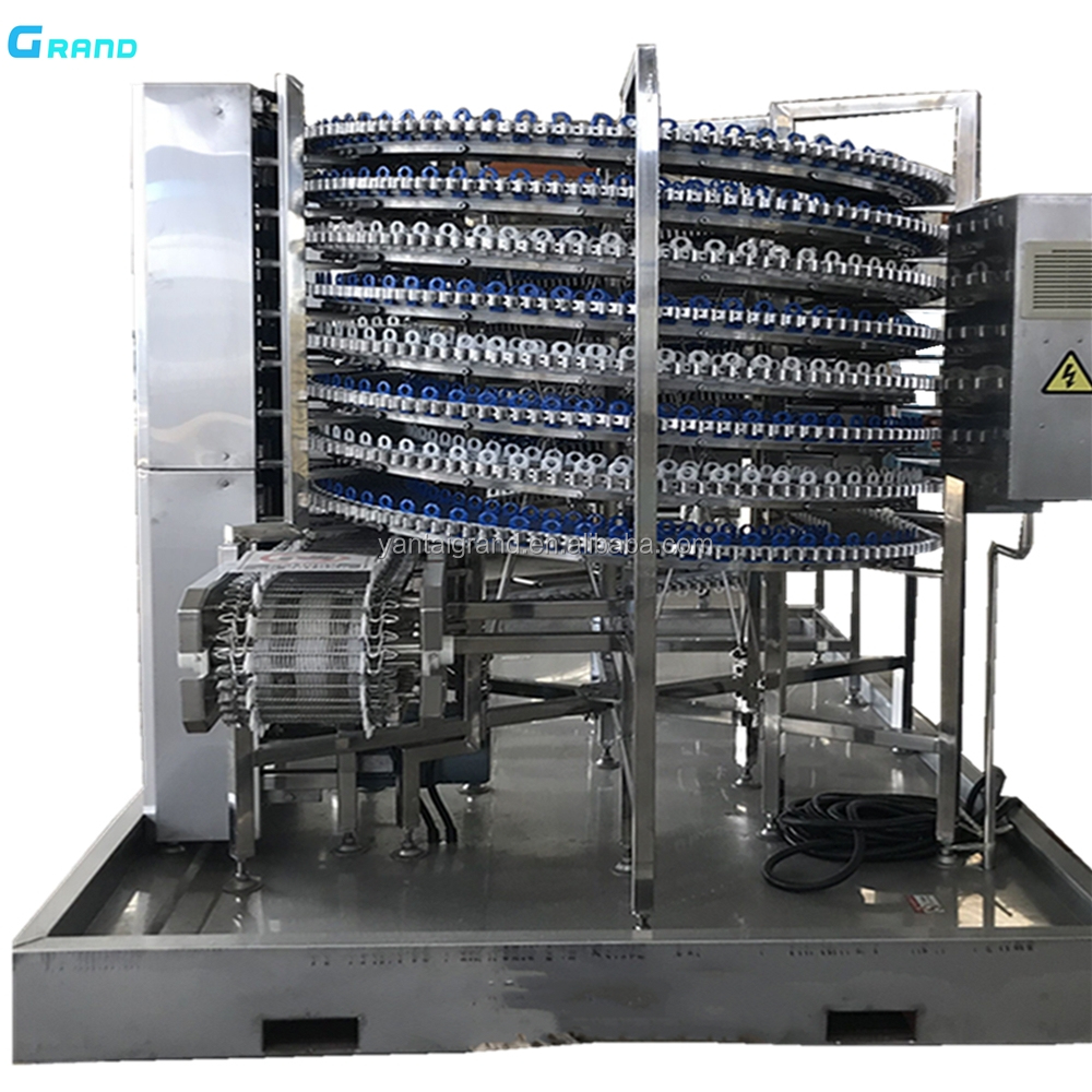 Spiral IQF tunnel belt quick freezer single spiral freezer