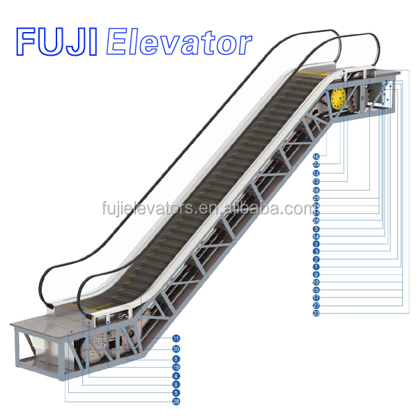 Fuji шаг лифт, Электрический эскалатор, открытый эскалатор для продажи