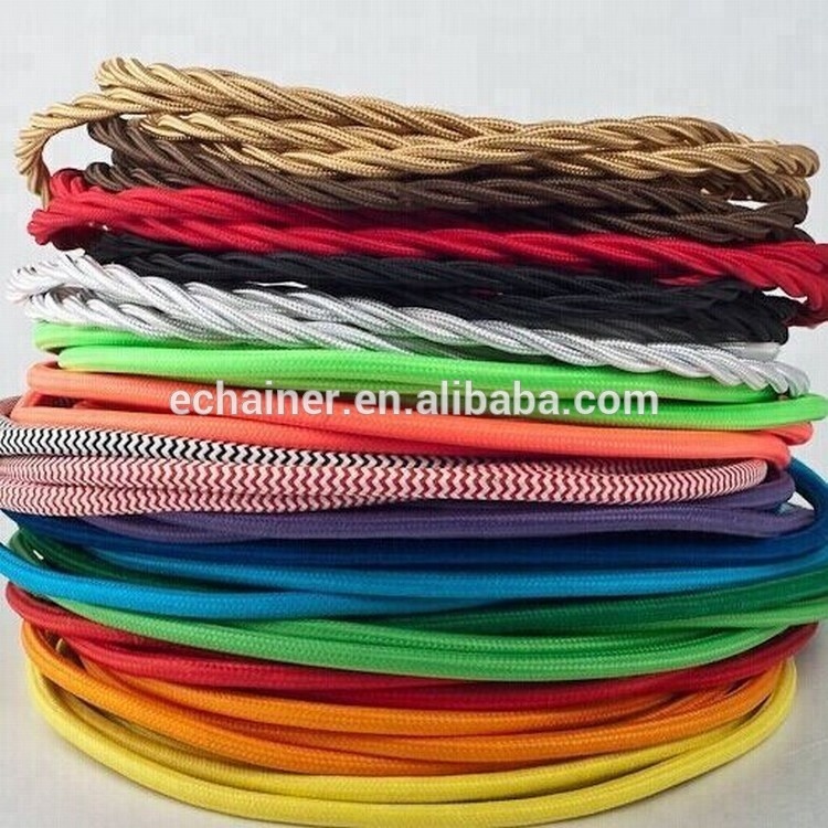 VDE утвержден ПВХ изоляции cable2 * 0.75mm2 Красочные подвесной светильник провода шнур Винтаж Ткань Плетеный Электрический провода