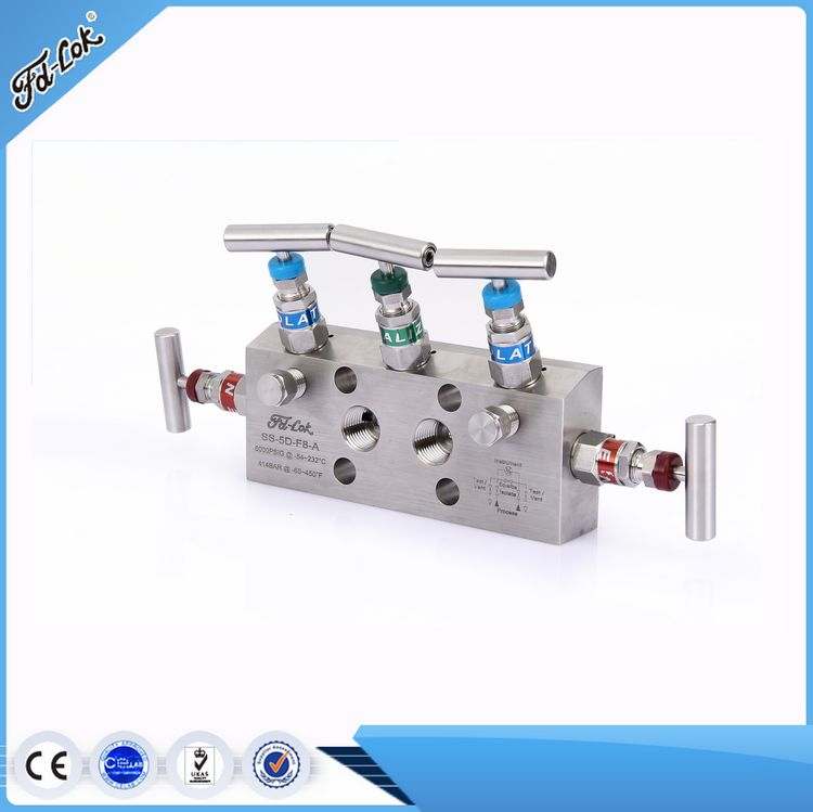 6000PSI Hydraulic Control Manifold Valve 5 Way