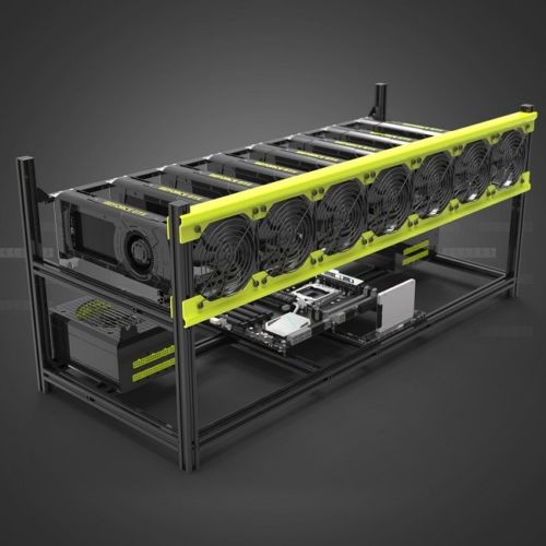 Штабелируемый 8 GPU горная установка Рама Алюминиевый корпус для ETH/ETC/ ZCash Ethereum Kit