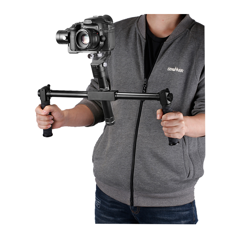 Zhiyun Crane м 3-осевой и портативный монопод с шарнирным замком стабилизатор аэрокосмической автомобильное зарядное устройство из алюминиевого сплава с двумя Ручной ручка для дайвинга
