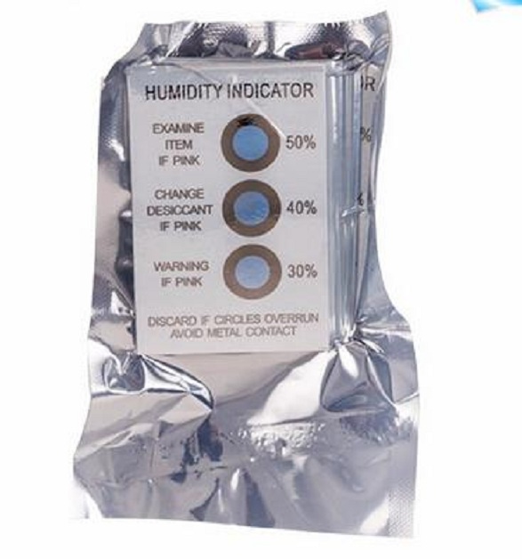 Semiconductor electronic component cobalt free humidity indicator card with new design