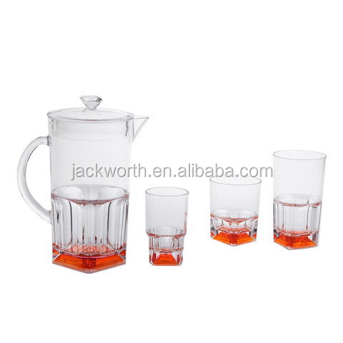 Plastic Water Jug Juicer Pitcher Set