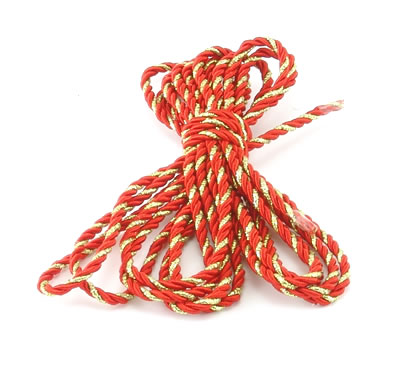 Metallic gold polyester twisted Cord