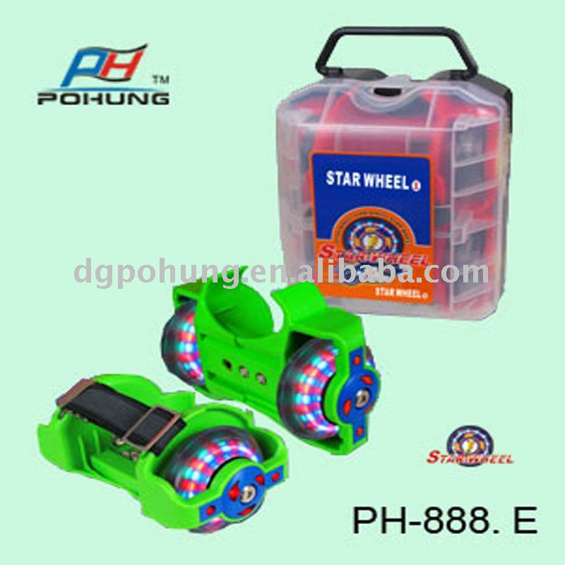 Роликовые коньки Pohung Новый PU колеса PH888-E для детей мигает роликовый скейт волшебное колесо