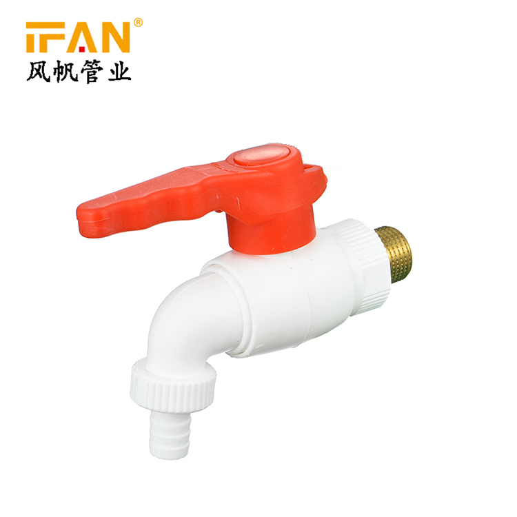 IFAN PPR фитинги оптом PPR латунный шар кран для воды 1/2 "PPR фитинг для труб пластиковый водопроводный кран