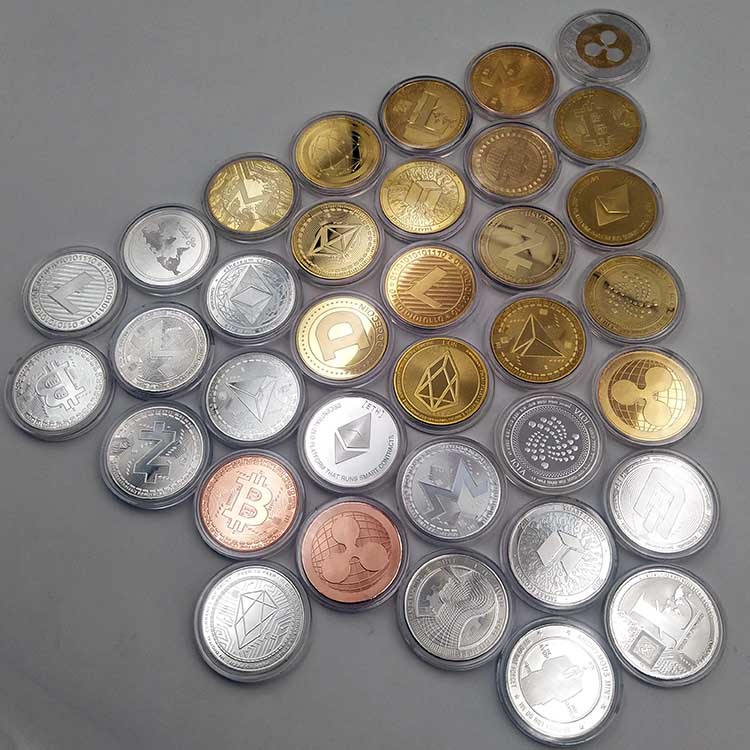 Оптовая Продажа металлический монетно пользовательский BTC криптовалюта медь/серебро/золото металла bitcoin монета