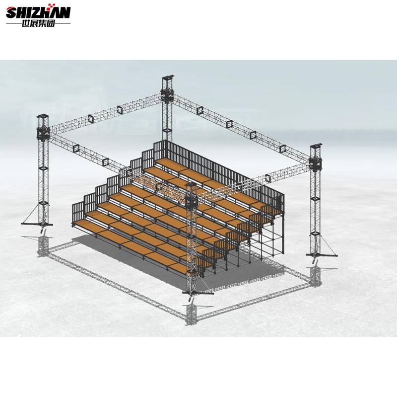 Дерево алюминия открытый волейбол выдвижной Bleacher