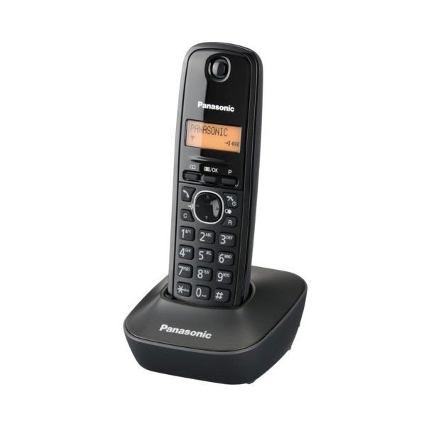 DECT телефон с телефонной книгой для 50 названий и номеров Panasonic KX-TG1611 FXB черный цвет