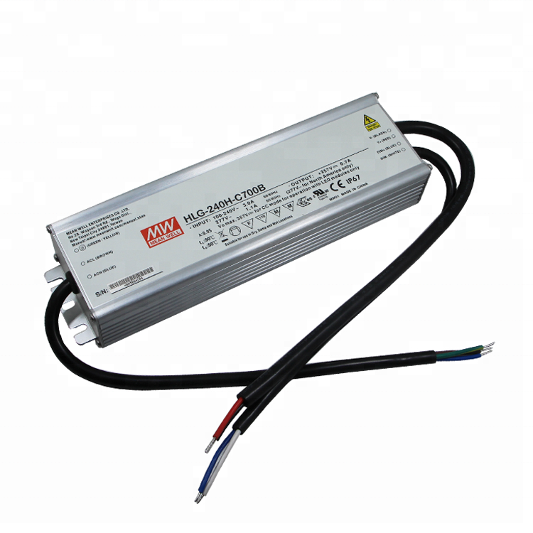 Meanwell Водонепроницаемый IP67 HLG-240H-C1400B 250 Вт 1400mA Мощный светодиодный драйвер