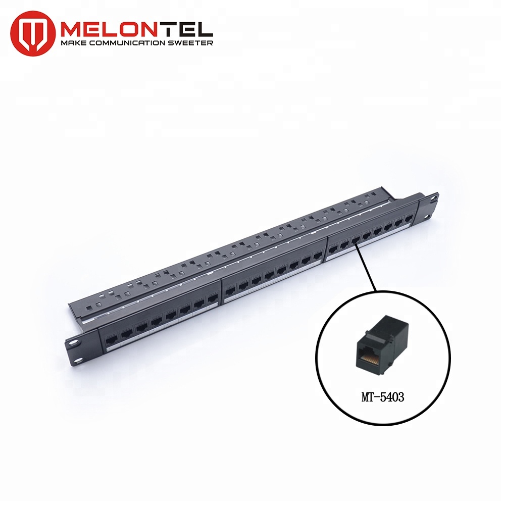 MT-4203 + 5403 оптовая продажа 19 дюймов 1U 24 порта патч-панель с RJ45 проходной