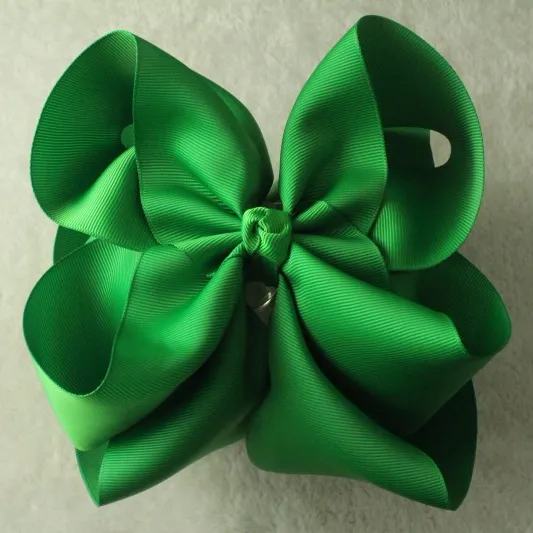 8'' large solid color ribbon hair bow