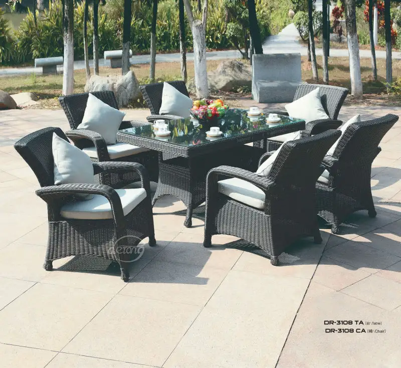 outdoor rattan dinning set outdoor table and chair set