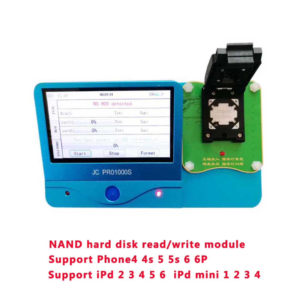 JC PRO1000 LGA60 NAND разъем модуль для Nand Flash чтения/записи для iPhone iPad 32 бит и 64 бит nand Программист