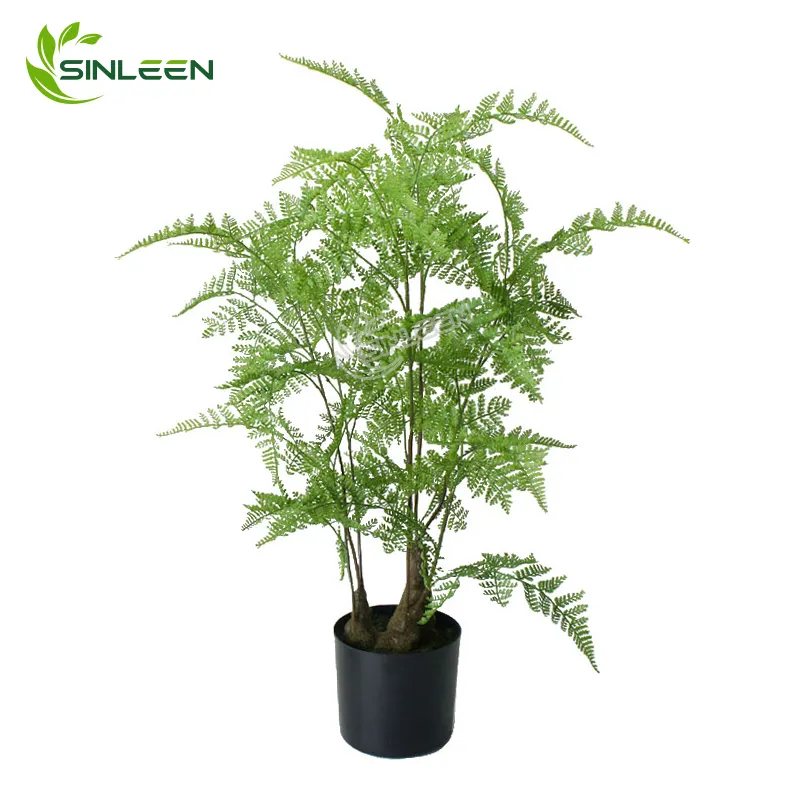 New Design Indoor Decor Plant Bonsai Artificial Greenery Fern Tree With Pot