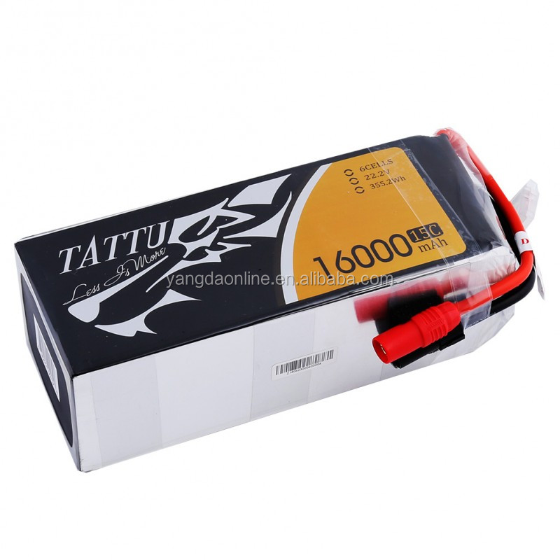 Сельскохозяйственная батарея UAV Tattu 16000 мач 15C 6S1P 22,2 в Lipo с разъемом AS150 + XT150