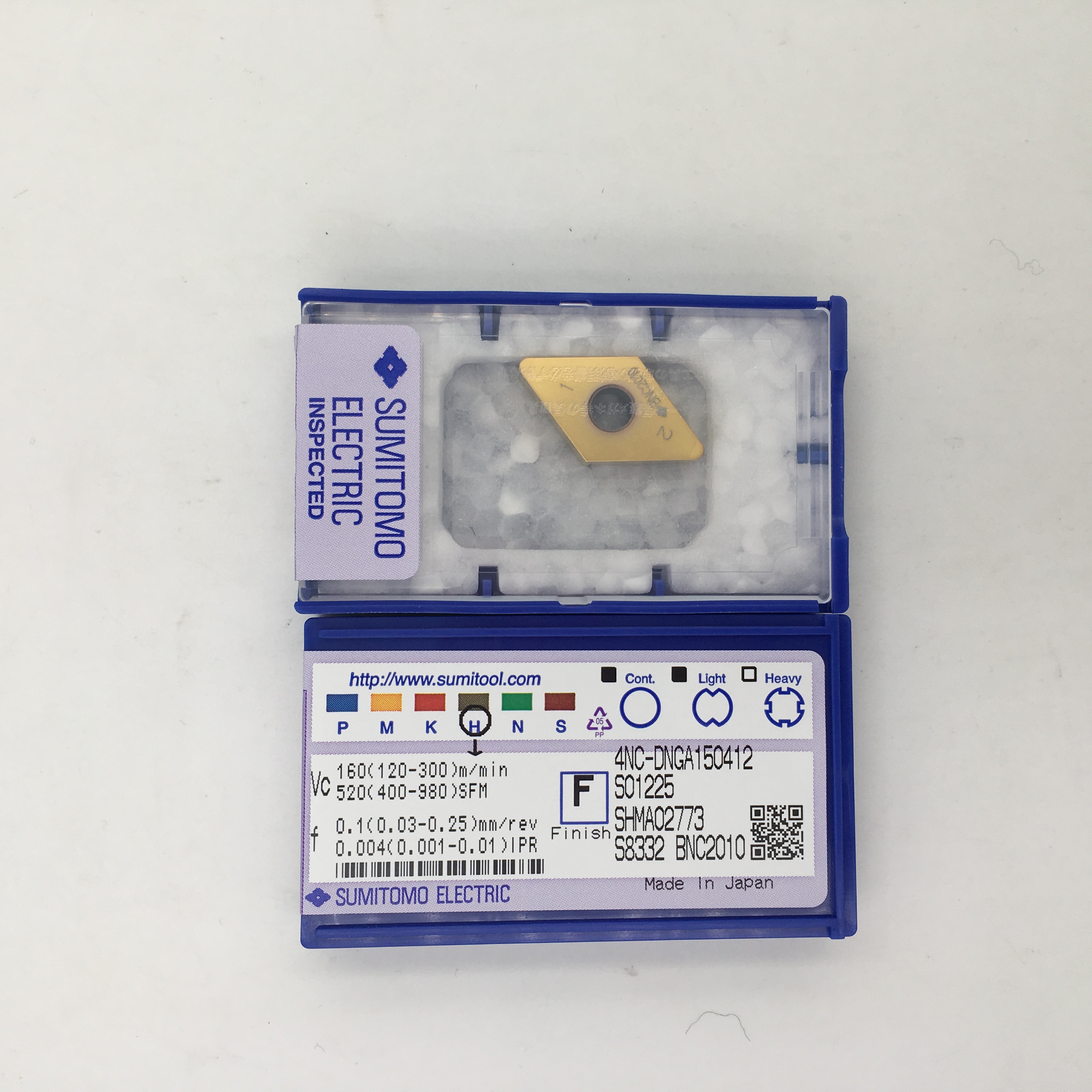 Карбидные вставки Sumitomo 4NC-DNGA150412 S01225, вольфрамовый режущий инструмент, низкая цена, оригинал