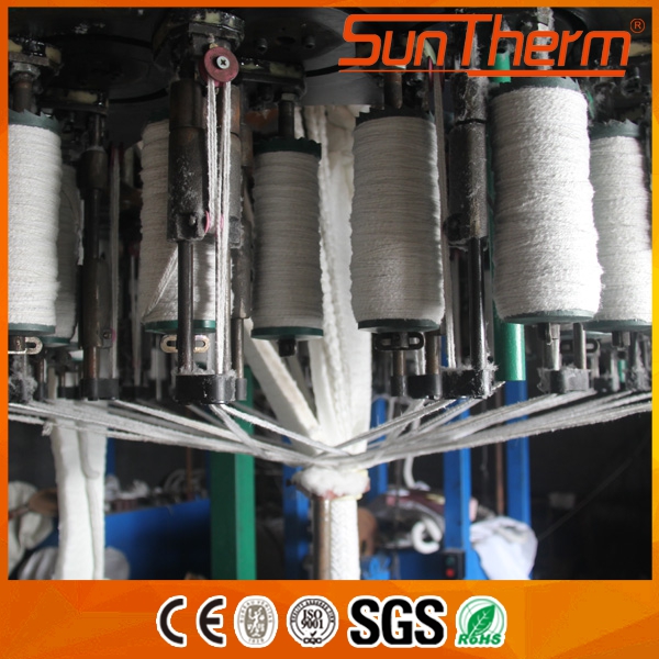 Ceramic fiber twisted refractory rope