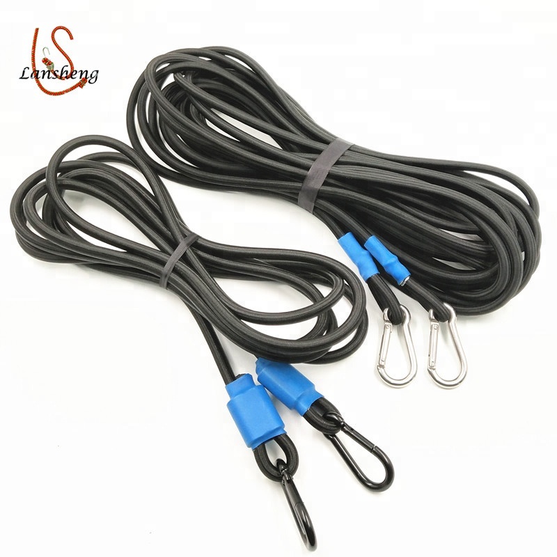 10mm 12mm 14mm 16mm Heavy Duty Uv Resistant Latex Bungee Cord With Hook