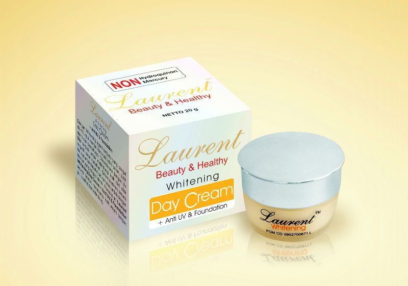 Laurent Whitening Day Cream + Anti UV & Foundation