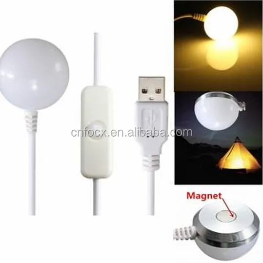 USB LED Camping Light / Outdoor Tent Bulb Lamp / USB Magnet-lamp