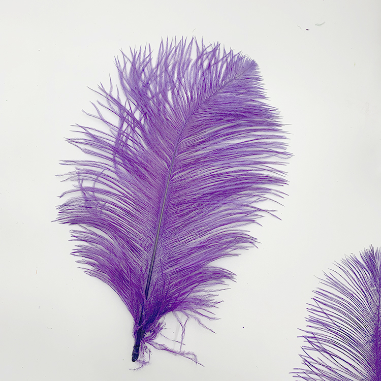 12-14 inches Ostrich Feather Real Natural Feather for Home Decor Party Wedding Decorations, Pack of 5(Purple)